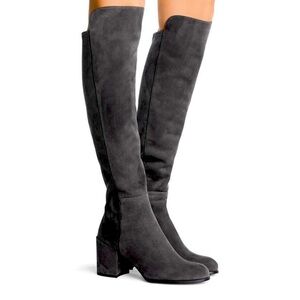 Stuart Weitzman Grey Suede OTK boots